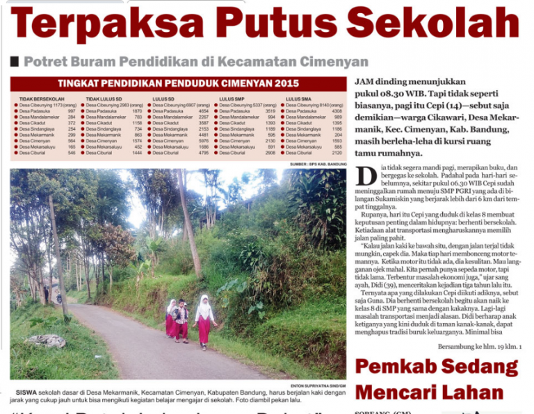 Potret Buram Pendidikan di Kecamatan Cimenyan (1)