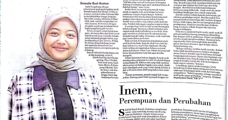 Kisah Relawan Pendidikan Desa Bandung Utara